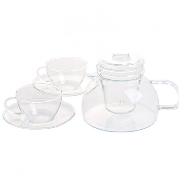 Чайный сервиз на 2 персоны 3 предмета (чайник 1,5 л 2 чашки по 400 мл) &quot;Termisil&quot; / 043832