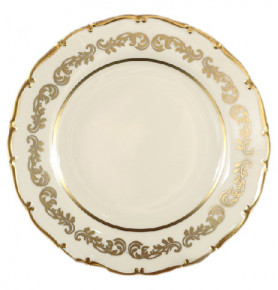 Набор тарелок 21 см 6 шт  Bohemia Porcelan Moritz Zdekauer 1810 s.r.o. "Анжелика /Золотые вензеля /СК" / 080368