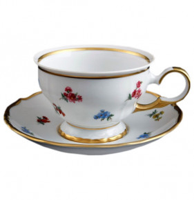 Набор чайных пар 220 мл 6 шт  Bohemia Porcelan Moritz Zdekauer 1810 s.r.o. "Анжелика 811 /Мелкие цветы" / 071177