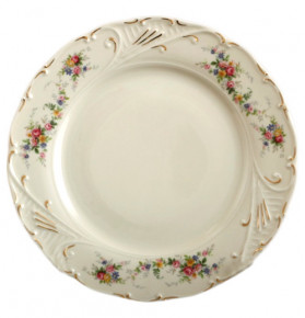 Набор тарелок 25 см 6 шт  Bohemia Porcelan Moritz Zdekauer 1810 s.r.o. "Лиана /Цветочная гирлянда /СК" / 091902