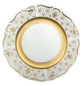 Набор тарелок 25 см 6 шт  МаМ декор "Мария-Луиза /Белая /Королевская лилия" / 027774