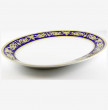 Блюдо 33 см овальное  Bavarian Porcelain &quot;Александрия /Золотой узор на синем&quot; / 070702