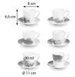 Набор кофейных пар 90 мл 6 шт для эспрессо  Tescoma &quot;myCOFFEE /Ametyst&quot; / 288618