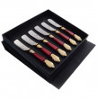 Столовые приборы 6 предметов Ножи для масла  Domus Design &quot;D&amp;D /Версаль&quot; цвет бордовой жемчужины / 201409