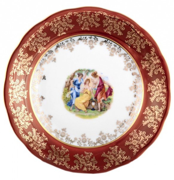 Набор тарелок 21 см 6 шт  Royal Czech Porcelain &quot;Фредерика /Мадонна красная&quot; / 096255