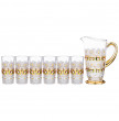 Набор для воды 7 предметов (кувшин 1,4 л + 6 стаканов по 400 мл) &quot;LEFARD GOLD GLASS&quot; / 214049