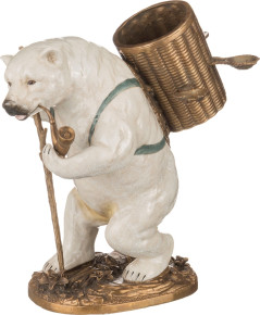 Изделие декоративное 49 х 18 см h-25 см  LEFARD "Медведь с трубкой /Lefard" / 191287