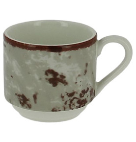 Чашка для эспрессо 90 мл штабелируемая серая  RAK Porcelain "Peppery" / 314766