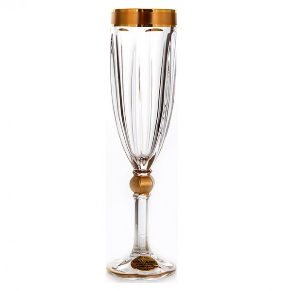 Бокалы для шампанского 160 мл 6 шт  UNION GLASS &quot;Робин /С золотом 1&quot; / 105806