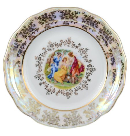 Набор тарелок 17 см 6 шт  Royal Czech Porcelain &quot;Фредерика /Мадонна перламутр&quot; / 098239