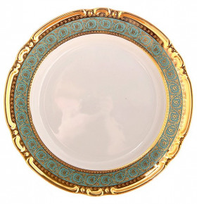 Набор тарелок 24 см 6 шт  Thun "Констанция /Серо-голубая полоса с золотом" / 105320