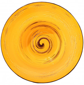 Тарелка 25,5 см глубокая жёлтая  Wilmax "Spiral" / 261607