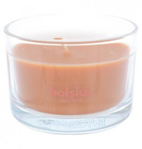Свеча ароматическая 6,3 х 9 см в стекле  Bolsius "True scents /Яблоко с корицей" (время горения 24 ч) / 262614