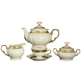 Чайный сервиз на 6 персон 15 предметов  Thun "Мария-Луиза /Золотая лента /СК" / 107364