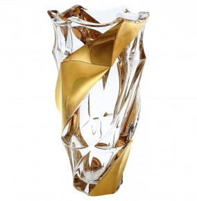 Ваза для цветов 30 см  Aurum Crystal "Фламенко /Золотые ленты" / 139334