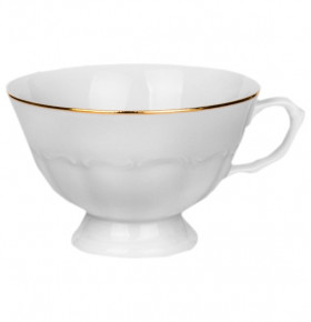 Чашка чайная 220 мл 1 шт н/н низкая  Cmielow "Мария-Тереза /Отводка золото" / 206242