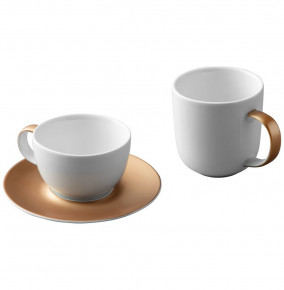 Набор для кофе и чая 3 предмета  Berghoff "Gem /Белый с золотом" / 172207