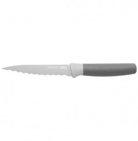 Нож универсальный 11,5 см зазубренный серый  Berghoff "Leo" / 162593