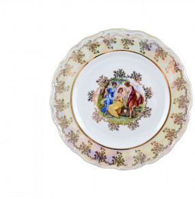 Блюдо 30 см круглое  Bohemia Porcelan Moritz Zdekauer 1810 s.r.o. "Офелия /Мадонна перламутр" / 035919