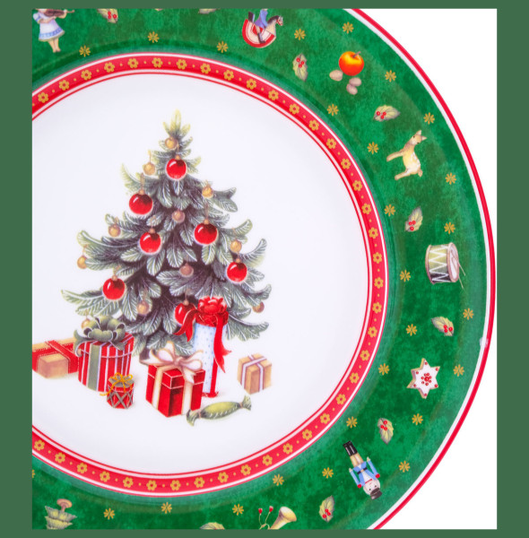 Тарелка 21,1 х 1,7 см  Repast &quot;Christmas world /Green 2&quot; / 337498