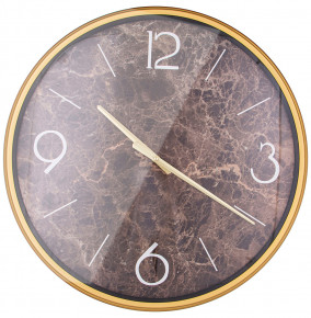 Часы настенные 50,8 х 50,8 х 4,5 см коричневые  LEFARD "MARBLE" / 269281