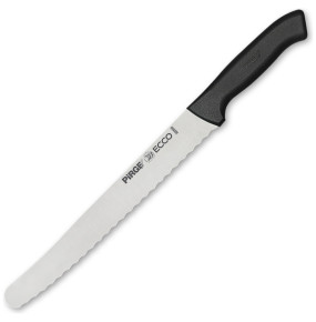 Нож поварской для нарезки хлеба 22.5 cм черная ручка  PIRGE "Ecco" / 321675