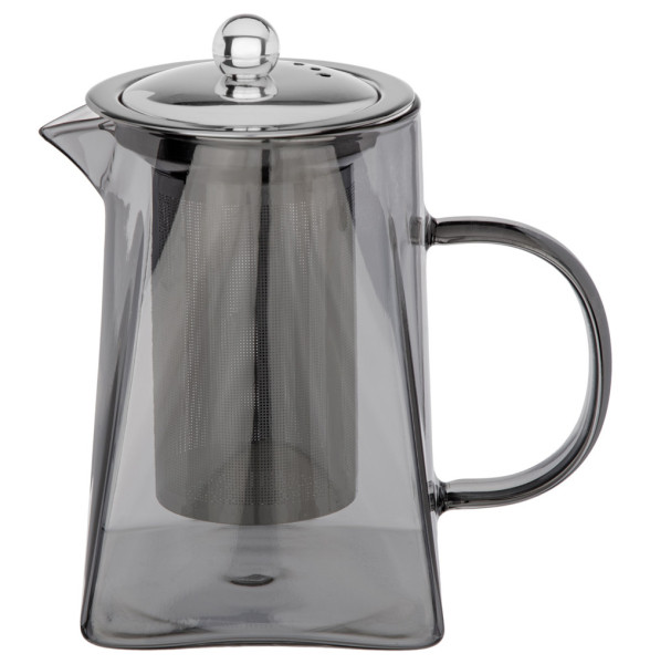 Заварочный чайник 800 мл с металлическим фильтром серый / 289391