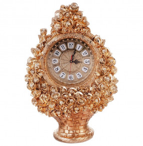 Часы каминные 68 см "Royal Classics /Корзина с розами /Золото" / 151348