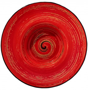 Тарелка 25,5 см глубокая красная  Wilmax "Spiral" / 261554