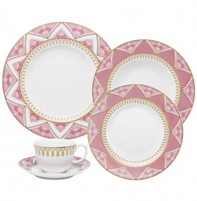 Набор посуды на 6 персон 30 предметов  Oxford "Фламинго /Макраме" / 149300