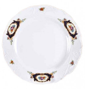 Набор тарелок 25 см 6 шт  Bohemia Porcelan Moritz Zdekauer 1810 s.r.o. "Лиана /Синеглазка" / 051005