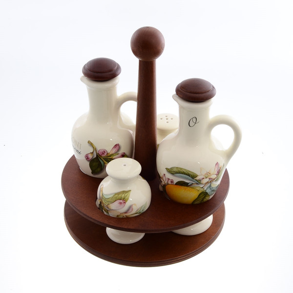 Набор для специй 5 предметов h-25 см  Artigianato Ceramico by Caroline &quot;Artigianato ceramico /Лимоны&quot; / 156793