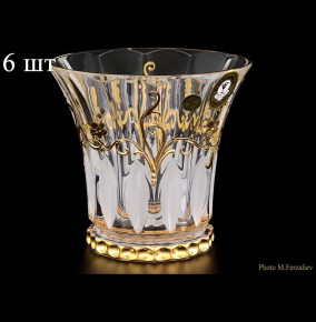 Стаканы для виски 300 мл 6 шт  Crystalite Bohemia "Веллингтон /Золотой узор" / 059854