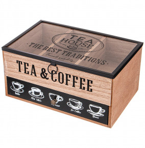 Шкатулка для чая 25 х 16 х 12 см  LEFARD "Coffee & Tia time" / 254851