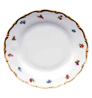 Блюдо 30 см круглое  Bohemia Porcelan Moritz Zdekauer 1810 s.r.o. &quot;Анжелика 852 /Мелкие цветы&quot; / 027616