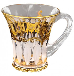 Чайные чашки 180 мл 6 шт  Crystalite Bohemia "Веллингтон /Золотой узор" / 118340