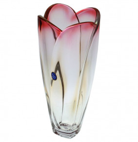 Ваза для цветов 30 см  Crystalite Bohemia "Глобус /Янтарно-красная" RG / 139115