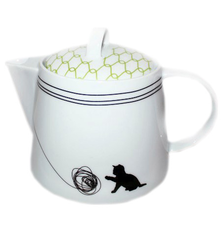 Заварочный чайник 1,3 л  Thun &quot;Том /Кошка с клубком /салатовая сетка&quot; / 231955