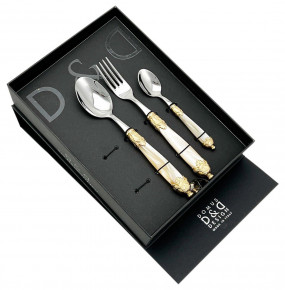 Столовые приборы 18 предметов на 6 персон  Domus Design "D&D /Сиена" цвет шампанско-жемчужный / 277198