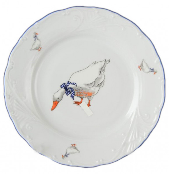 Набор тарелок 19 см 6 шт  Bohemia Porcelan Moritz Zdekauer 1810 s.r.o. &quot;Лиана /Гуси&quot; / 051032
