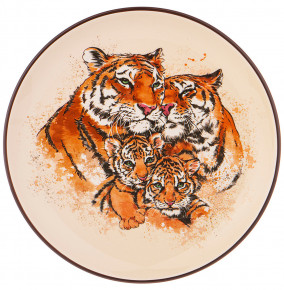 Тарелка 26 х 3 см  Agness "Tiger Amour" / 269358