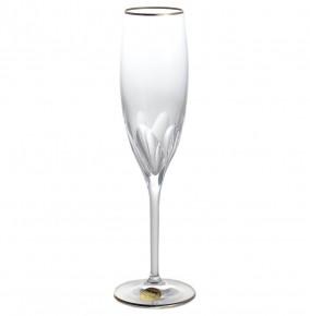 Бокалы для шампанского 180 мл 6 шт  Same Crystal "Палермо /Отводка платина" / 128212