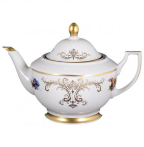 Заварочный чайник 1,2 л  Bohemia Porcelan Moritz Zdekauer 1810 s.r.o. "Аннетта /Золотой вензель и Цветы" / 088930