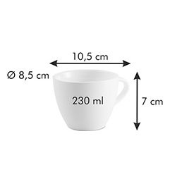 Чашка кофейная 230 мл для капучино &quot;Tescoma /ALL FIT ONE /Без декора&quot; / 145659
