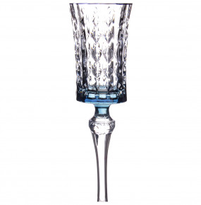 Бокалы для шампанского 150 мл 6 шт голубые  RCR Cristalleria Italiana SpA "Timon /Lady Diamond /Золото" / 301186