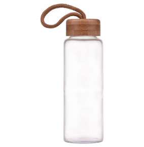 Бутылка для воды 500 мл с бамбуковой крышкой 6,5 х 21 см  O.M.S. Collection "BAMBOO PRODUCTS /Eva" / 295897