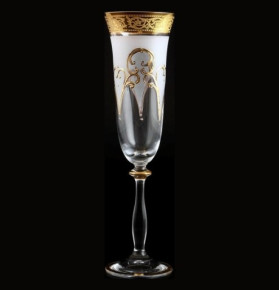 Бокалы для шампанского 190 мл 6 шт  Bohemia "Анжела /Tulp золото" R-G / 097320