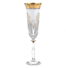 Бокалы для шампанского 190 мл 6 шт  Bohemia "Анжела /Tulp золото" R-G / 097320