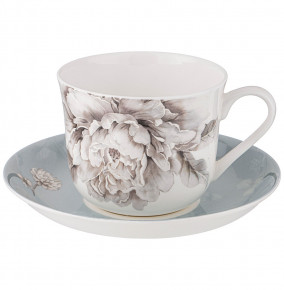 Чайная пара 500 мл 1 шт голубая  LEFARD "White flower" / 236282