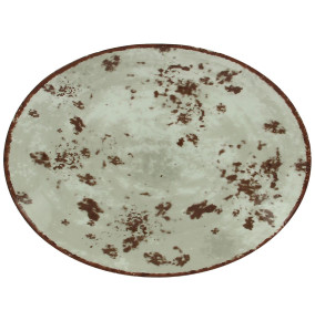Тарелка 36 х 27 см овальная плоская серая  RAK Porcelain "Peppery" / 314823
